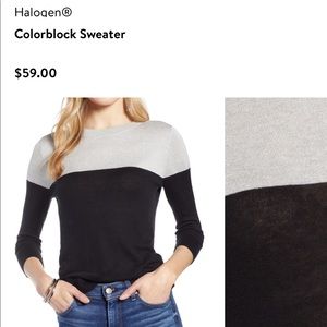 Halogen color block sweater